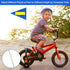Bike Safety Flag with Pole 2 Sets, 6-Foot Adjustable Height Sturdy Fiberglass Tear-Resistant Waterproof Safety Flag Blue...