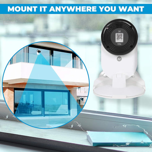 Yi 1080p Compatible Secure Suction Camera Mount – Bracket Shelf with Dual Suction Cups Allows 360 Swivel – Affixes to Stainless Steel, Window Glas...