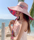 HUAMULAN Women Summer Sun Hat Wide Brim Wired Edge Floral Beach Bucket Hats Reversible Foldable Travel UV Protection Lady Hat...