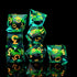 DND Resin Dragon Eye Dice Set for RPG & Role Playing - 7pcs Polyhedral Liquid Core Sharp Edged Dice Set D20 D12 D10 D8 D6 D4 with Gift Box,Dungeon...