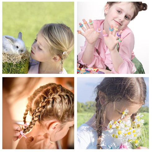 880PCS Hair Accessories Set for Girls Hair Clip Hair Tie Set Elastic Hairbands Rubber Bands Flower Hair Clip Metal Snap Hair Clips for Girs Teens ...
