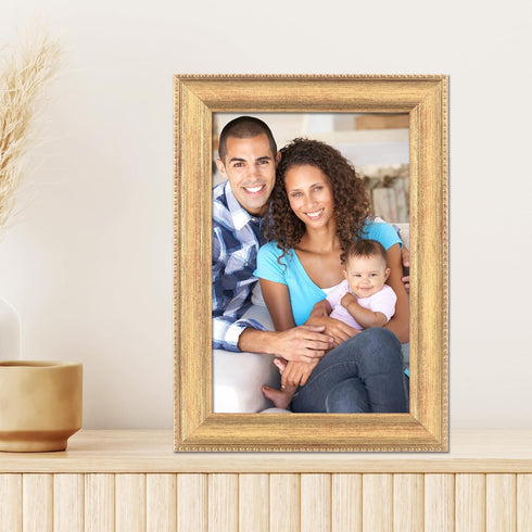 Lawrence Frames Classic Bead Picture Frame, 4x6, Gold...