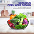 RICCLE Countertop Fruit Bowl For Kitchen - Wire Fruit Basket Holder - Sturdy and Modern Metal Wire Tabletop Holder For Fruits, Produce, Vegetables...