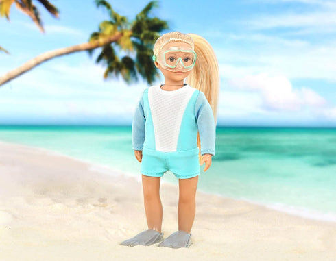 Lori – Mini Doll – 6-Inch Scuba Diver Doll – Wetsuit, Mask & Fins – Doll & Accessories – 3 Years + – Coralie...