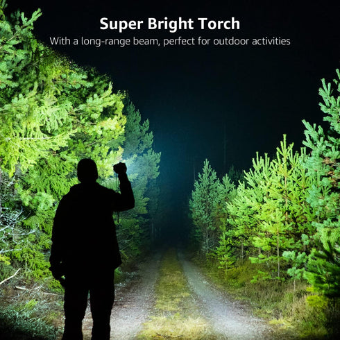 Lepro LED Flashlights LE2000 High Lumen, 5 Lighting Modes, Zoomable, Waterproof, Pocket Size Flashlight for Outdoor, Emergency, Camping Gear, Powe...