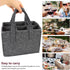 6 Bottle Wine Carrier Tote Reusable Grocery Bags for Travel Camping Picnic Wine Lover Vacation Picnic Dinner Party Storage Organizers Grey...