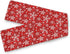 Winter Snowflake Red Table Runner 70 Inches Christmas Snowflakes Snow Runner for Dining Table Kitchen Holiday New Year Rustic Seasonal Farmhouse P...