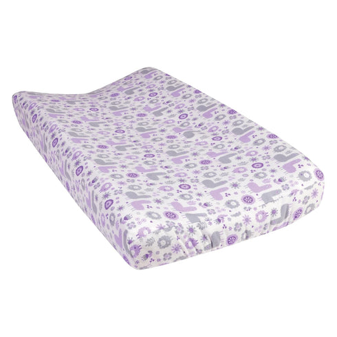 Trend Lab Llama Friends Deluxe Flannel Changing Pad Cover...