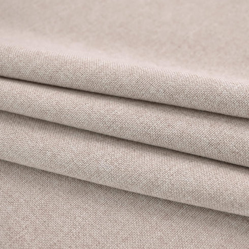 UPOPO Beige Valance Curtains Linen Textured Living Room 18 inches Long Kitchen Short Small Mini Curtain Toppers Valance Cabinet Caravan Bedroom Wi...