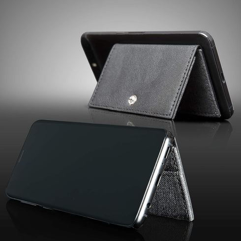 Cell Phone Card Holder Stick on Wallet Phone Pocket for iPhone, Android and All Smartphones (Black and Grey)......