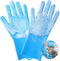 Pecute Double-Sided Dog Bathing Brush, Silicone Dog Washing Gloves Dog Shampoo Brush with High-Density Teeth, Heat-Resistant Cat Bathing Gloves, E...