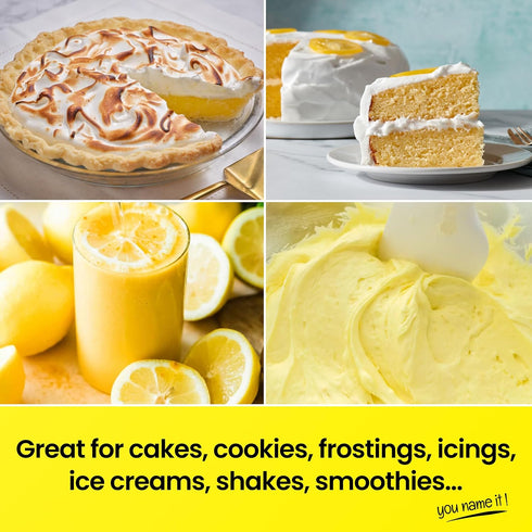 Lorann Oils Lemon Bakery Emulsion: Tangy Lemon Essence, Perfect for Amplifying Citrus Tones in Cakes, Cookies & Desserts, Gluten-Free, Keto-Friend...