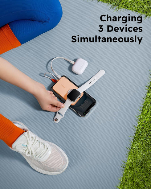 VEGER Portable Charger for iPhone with Built in Cable, 5000mAh Mini Power Bank Battery Pack, PD 20W Fast Charger Travel Essential Compatible with ...