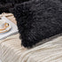 JAUXIO Long Faux Fur Soft Soild Decorative Pillowcase Fluffy Throw Pillow Cover Velvet Shaggy Plush Cushion Case Set of 2 Zipper Closure Queen Siz...