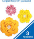 Carson Dellosa Creatively Inspired 3D Flower Bulletin Board Decorations, Orange, Yellow, and Pink Flower, Paper Flowers Decorations for Wall, Flow...