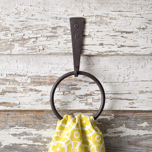 CTW Home Collection Iron Strap Towel Ring 5" Width x 1" Depth x 9"Tall...