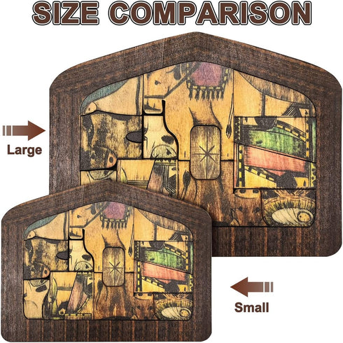 Nativity Puzzle, Wooden Jesus Puzzle Statue, Wood Burned Design, Nativity Set, Home Educational Wooden Puzzles Birthday Gifts, Sculpture Decor for...