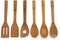Lipper International 826 Bamboo Wood Kitchen Tools in Mesh Bag, 6-Piece Set...
