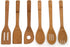 Lipper International 826 Bamboo Wood Kitchen Tools in Mesh Bag, 6-Piece Set...