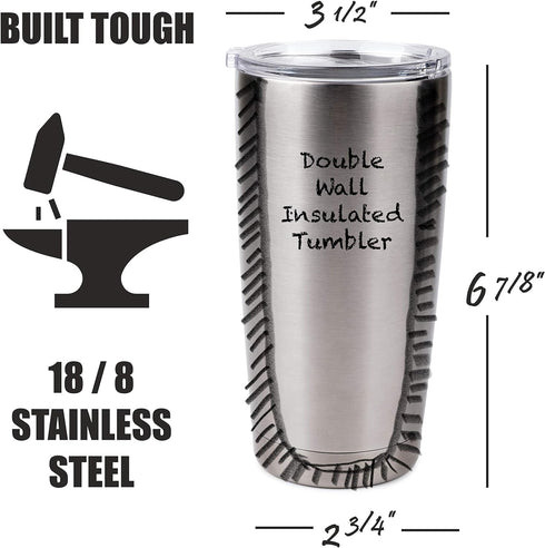 SERENGETI Chocolate Labrador 20 Oz. Stainless Steel, Vacuum Insulated Tumbler with Spill Proof Lid - 3D Print - Insulated Travel mug for Hot or Co...