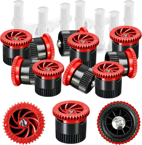 10 Pieces Variable Arc Nozzle, Replacement Pop-up Sprinkler Heads Compatible with Most of Adjustable Pop Up Sprinklers Spray Head for Garden Lawn ...