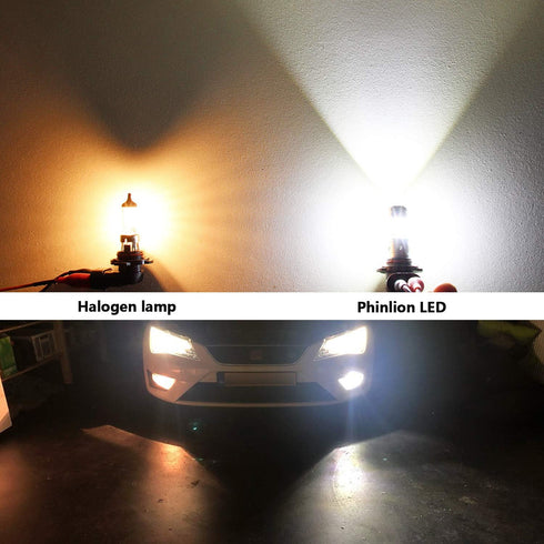 PHINLION 3800 Lumens 9006 LED Fog Light Bulbs 12V Super Bright CSP HB4 LED Bulb Replacement for Cars Trucks, 6000K Xenon White...