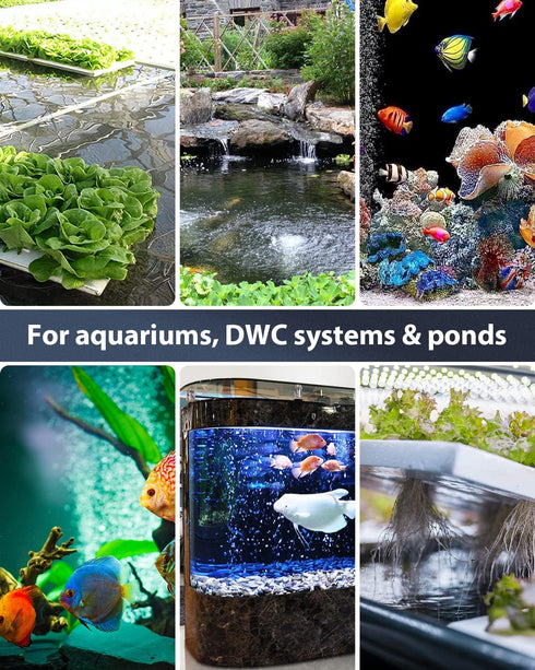 Pawfly Aquarium Air Stone Bar Bubbler 12 Inch, Fish Tank Bubbler Stone with 4 Suction Cups Square Oxygen Diffuser for Air Pump Fish Tank Pond and ...