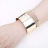 HANPABUM Women Gold Tone Choker Necklace and Cuff Bangle Bracelet Jewelry Set Exaggerated Punk Style (A:Gold Tone)...