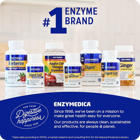 Enzymedica Kids Digest, Chewable Digestive Enzymes, Natural Fruit Punch Flavor, 60 Servings...