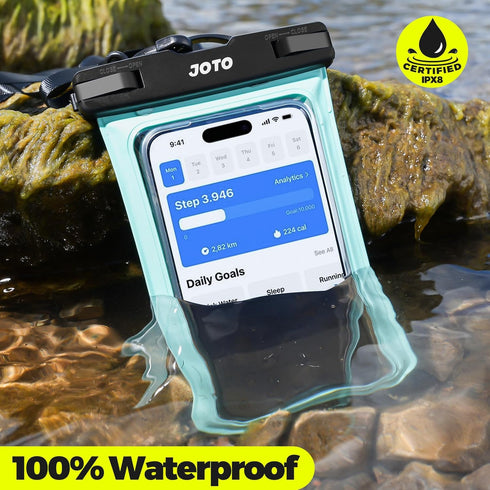 JOTO Up to 7" Universal Waterproof Phone Case for iPhone 16 15 14 13 Plus Pro Max, IPX8 Cellphone Dry Bag 12 11 Pro Max XR X 8 7 6S Plus SE, Galax...