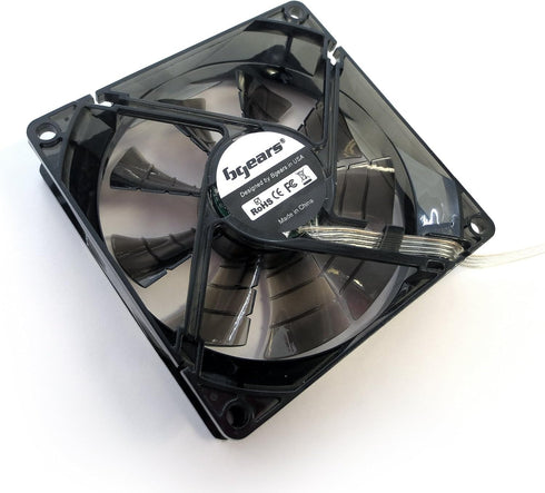 Bgears 90 mm 2 Ball Bearing High Speed High Performance Fan, Translucent Black (b-PWM 90 Black 2ball)...