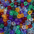 Pony Beads (1200Pcs 6x9mm) for Bracelets Making Kit, Kandi Beads, Hair Beads for Braids, Craft Beads for Jewelry Making (Orange Glitter)...