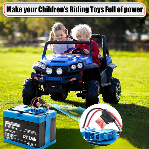 Saillong 2 Pack 12 AWG Wire Harness Connector Replacement Compatible with Peg-Perego 12 Volt SLA Battery Ride On Vehicle Boys and Girls Riding Toy...