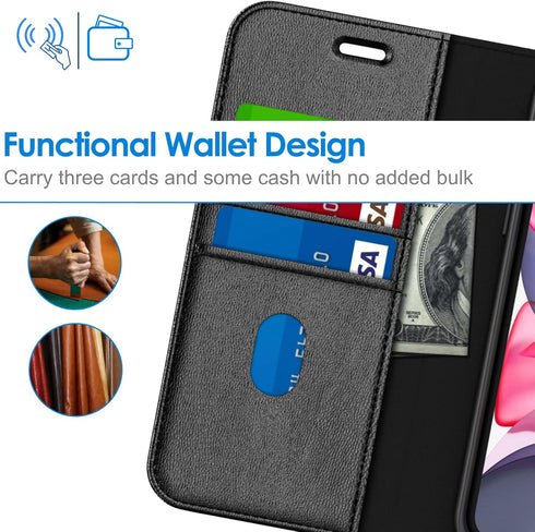 JETech Wallet Case for iPhone 11 6.1-Inch, Shockproof PU Leather Magnetic Flip Cover with Card Holder and Stand Feature (Black)...