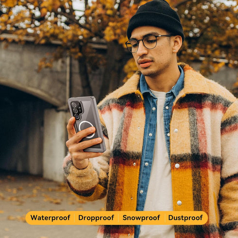 Lanhiem for Samsung Galaxy S24 Ultra Case, IP68 Waterproof Dustproof, Built-in Screen Protector, Rugged Full Body Shockproof Protective Cover for ...