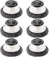 6 Pack Stainless Steel Scrubber with Handle,Stainless Steel Scrubbing Brushes Cleaning Supplies for Pots, Pans, Grills, Sink(black of 6)...