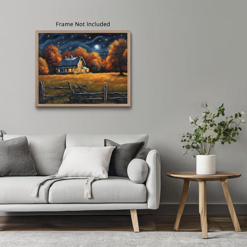 Posterizer 1 pcs- quaint old village-building in the nature 14-Landscape & Nature Art-Floral Botanical Art- Decor for Home & Office- unframed wall...