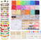 SUNFATT 4200pcs Clay Beads Bracelet Making Kit,18 Colors Friendship Bracelet Kit Flat Clay Beads,Clay Bead Bracelet Kit for Jewellery Making,Brace...