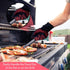 NutriChef BBQ Gloves - 1472°F Heat Resistant, Fireproof Mitts with Non-Slip Silicone Grip, Perfect for Barbecue, Grilling, Cooking, Baking & Campi...