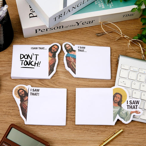 8 Pcs Funny Sticky Notes for Adults I Saw That Sticky Notes Fun Gifts Funny Office Supplies for Employee Coworkers, 3 x 4 Inches...
