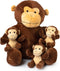 Talking Stuffed Mommy Monkey with 3 Baby Monkeys in her Tummy | Plush Monkey | Monkey Stuffed Animals | Stuffed Animal Family | Stuffed Animal Mom...