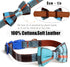 LYSA Dog Collar and Cat Collar,with Detachable Adjustable Bowtie,Gentlemanly style, British Style Plaid Bowtie-Quality PU Leather and Durable Poly...