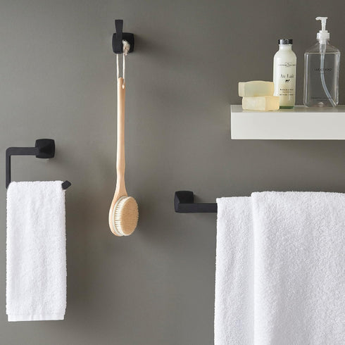 Pfister Venturi Towel Ring, Hand Towel Holder for Bathroom, Wall-Mounted, Screw-In, Matte Black Finish, BRBVNC0B...