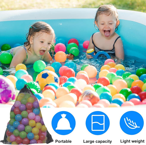 simarro 35X45cm Mesh Bags Drawstring, 5Pcs Black Nylon Mesh Laundry Bags Soft Mesh Drawstring Bag Sturdy Small Storage Bags Suitable for Beach Toy...