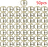 uxcell Metal Rectangle Single Prong Pin Shoe Center Buckle 50PCS Bronze Tone...