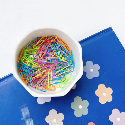 Ceramic Paper Clip Holder Gold Line Paper Clip Dispenser Organizer for Desk Cute Terrazzo Marble Pattern Office Binder Clip Holder Bobby Pin and H...