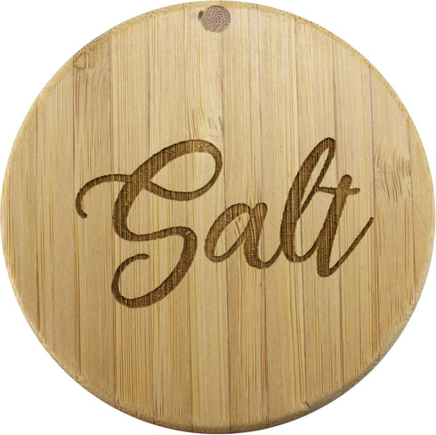 Totally Bamboo Salt Cellar Bamboo Storage Box with Magnetic Swivel Lid, 6 Ounce Capacity, Salt Engraved on Lid...