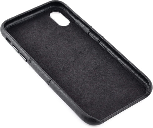Dockem Wallet Case for iPhone X/XS: Built-in Metal Plate for Magnetic Mounting & 2 Credit Card Holders, (5.8" Exec M2, Synthetic Leather, Black)...
