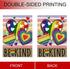 Be Kind Rainbow Love Heart Garden Flag Double Sided, LGBTQ Gay Lesbian Decorative Yard Outdoor Home Pride Month Small Decor, LGBT Bisexual Pansexu...