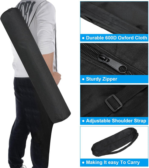 PATIKIL 32x4x4 Inch Grill Storage Tool Bag, Grilling Tools BBQ Bag for Grill Utensil Storage 600D Oxford Foldable Tripod Carry Bag with Adjustable...